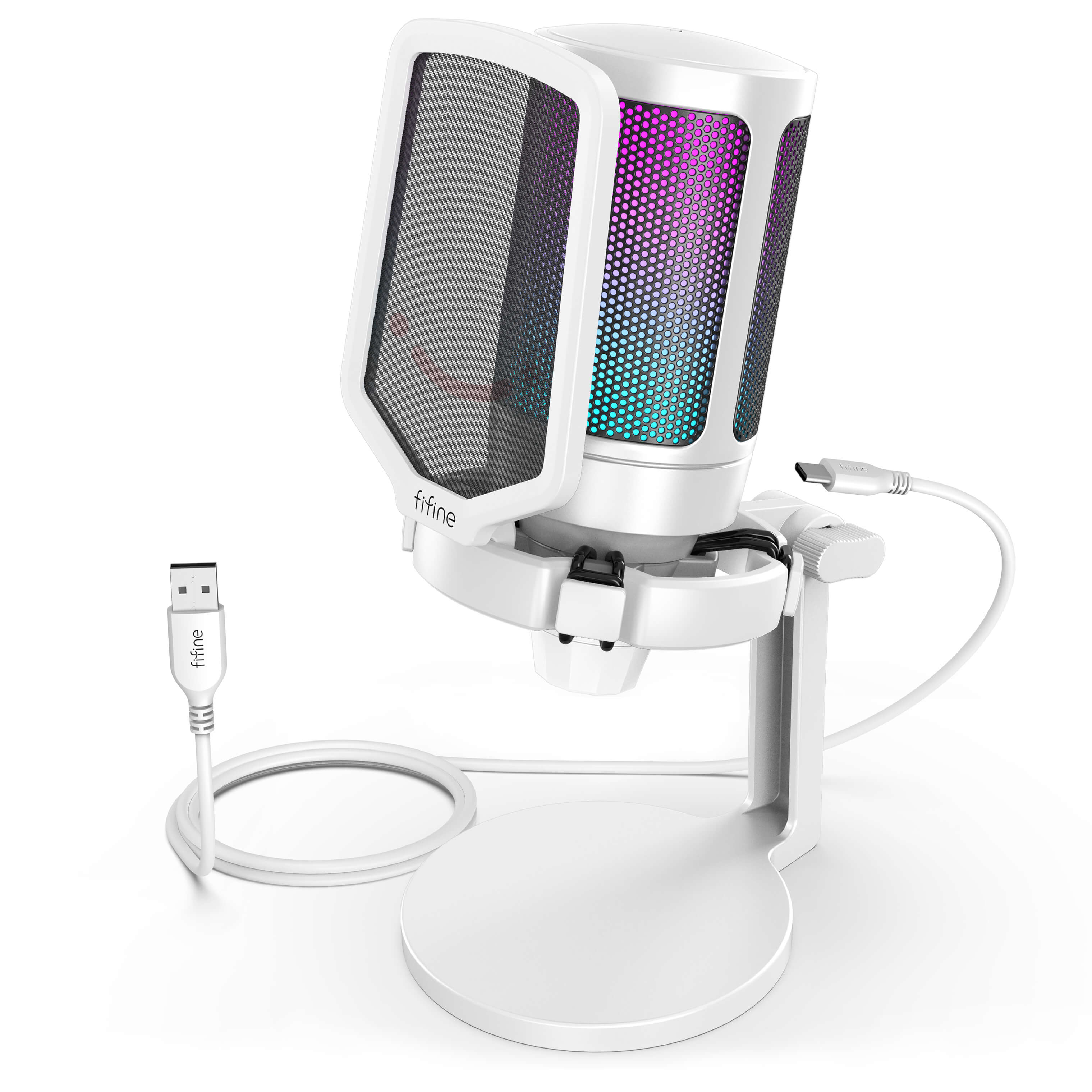 FIFINE AmpliGame A6V USB Condenser Microphone with RGB - Image 46