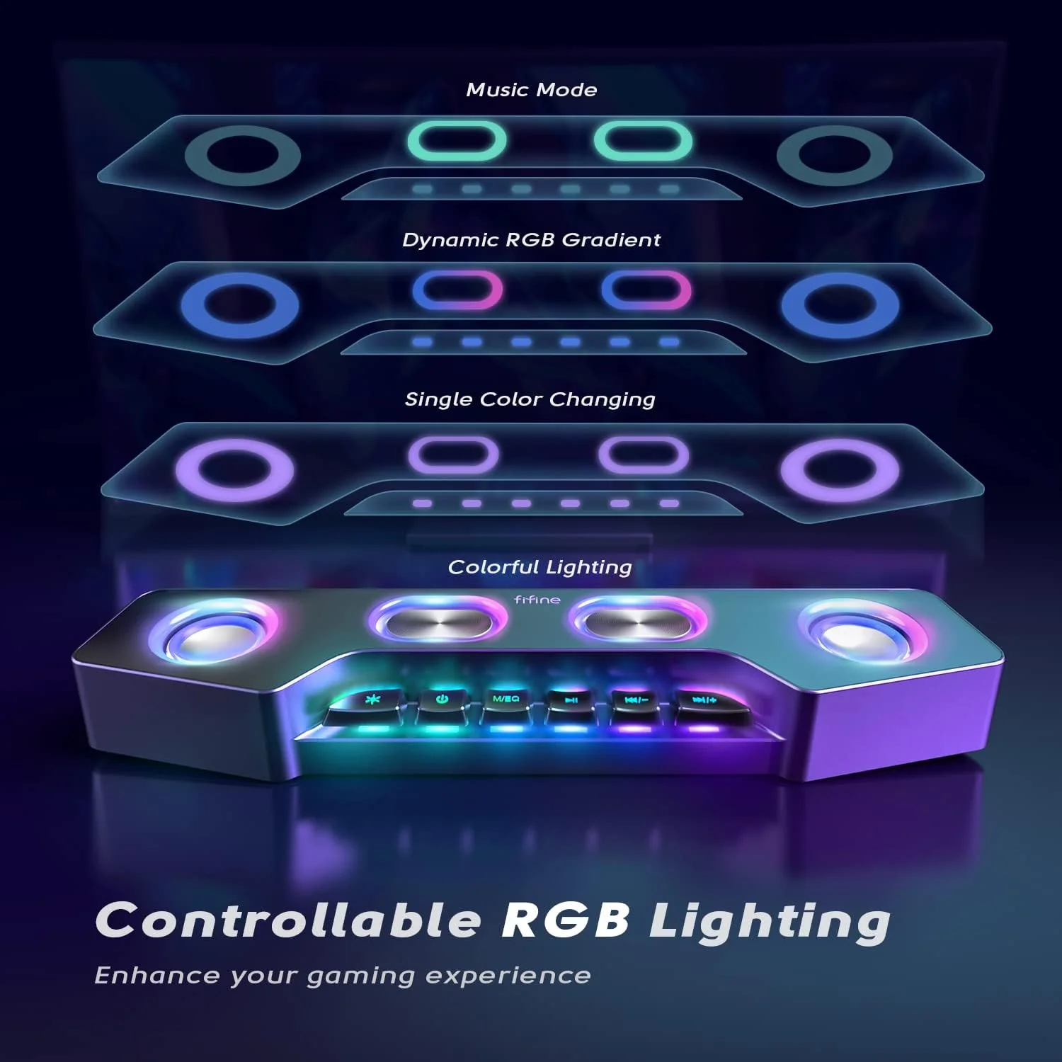 FIFINE AmpliGame A16 Bluetooth Speaker with RGB - Image 3