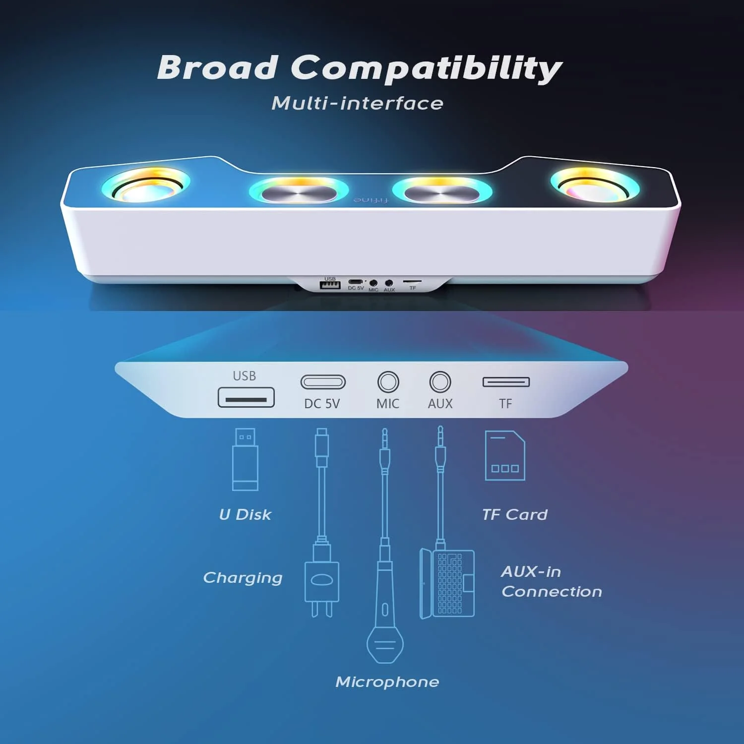 FIFINE AmpliGame A16 Bluetooth Speaker with RGB - Image 5