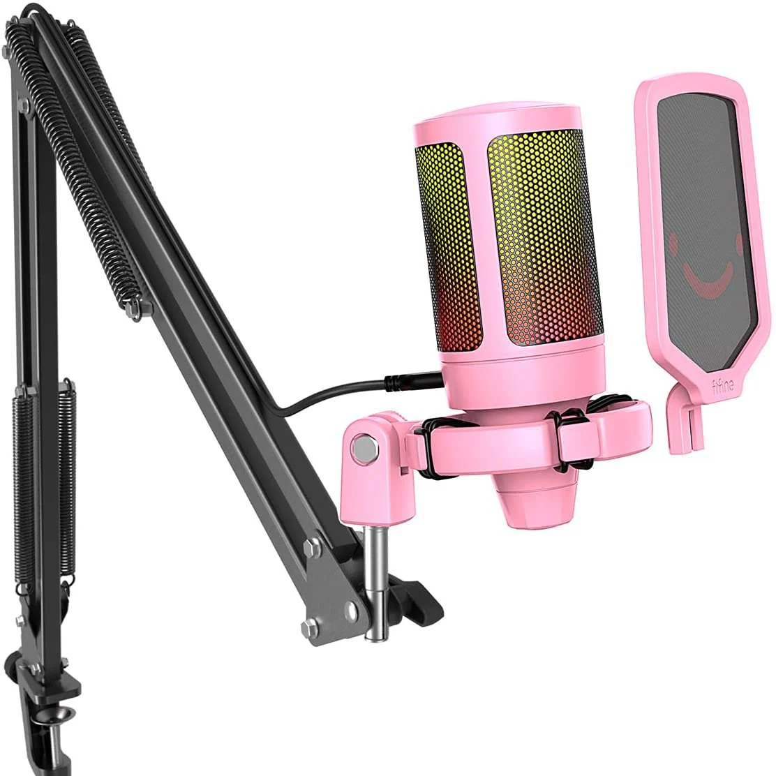 FIFINE AmpliGame A6V USB Condenser Microphone with RGB - Image 17