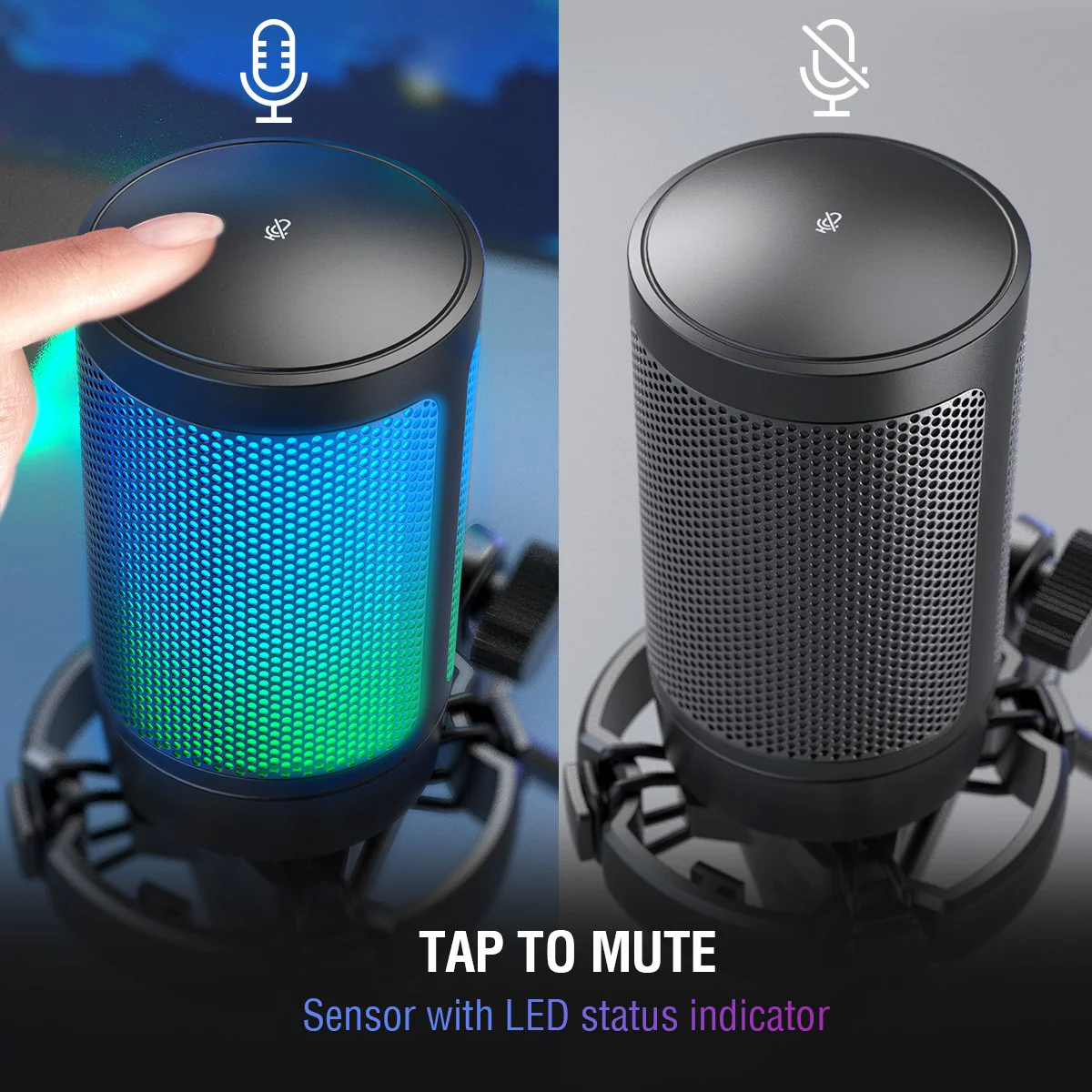 FIFINE AmpliGame A6V USB Condenser Microphone with RGB - Image 10