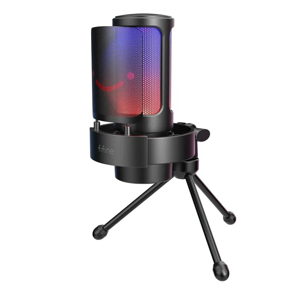 FIFINE AmpliGame A8 USB Condenser Microphone with RGB - Image 10