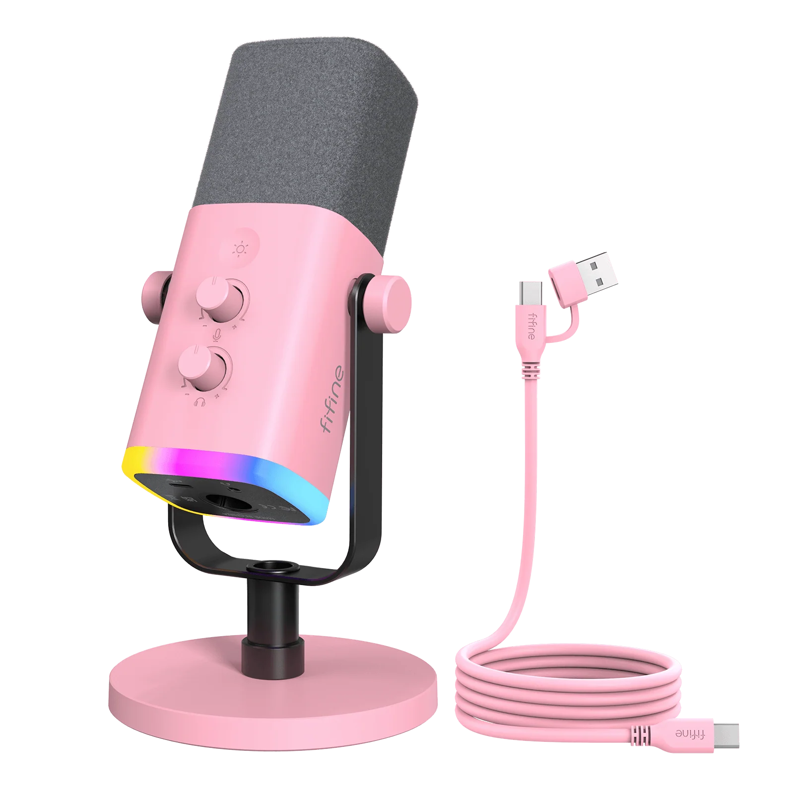 FIFINE AmpliGame AM8 USB/XLR Dynamic Microphone with RGB - Image 14