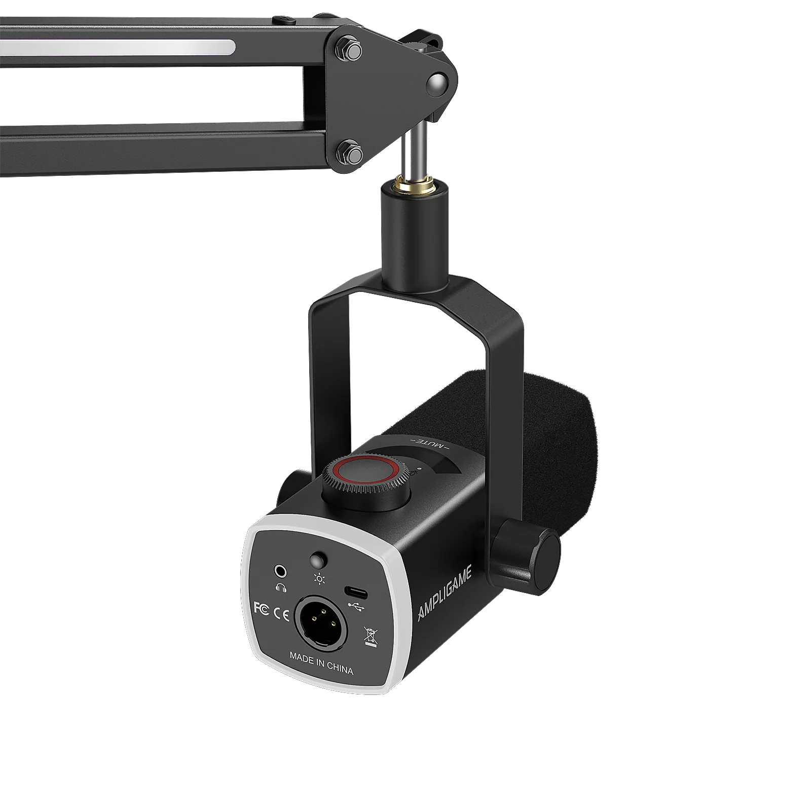 FIFINE AmpliGame AM8PROT USB/XLR Dynamic Microphone Kit with RGB Boom Arm Stand - Image 3