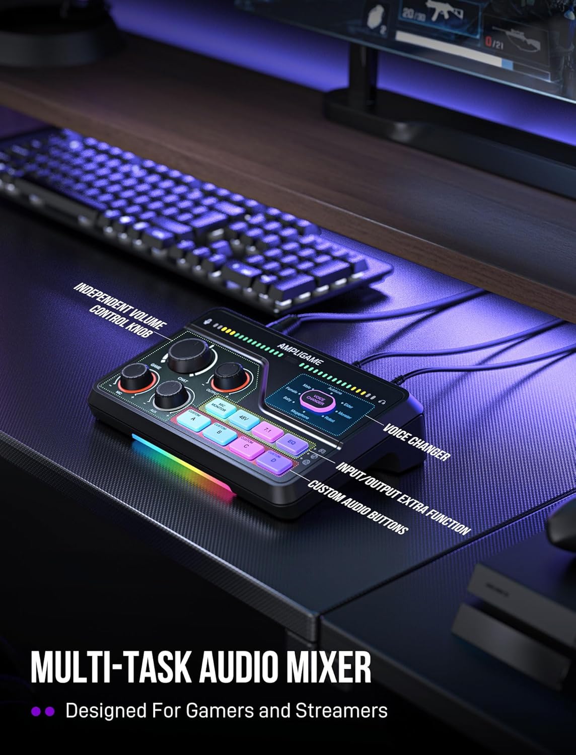 FIFINE Streaming & Podcast Bundle: AM8PROT XLR/USB Microphone + SC8 Audio Mixer - Image 11
