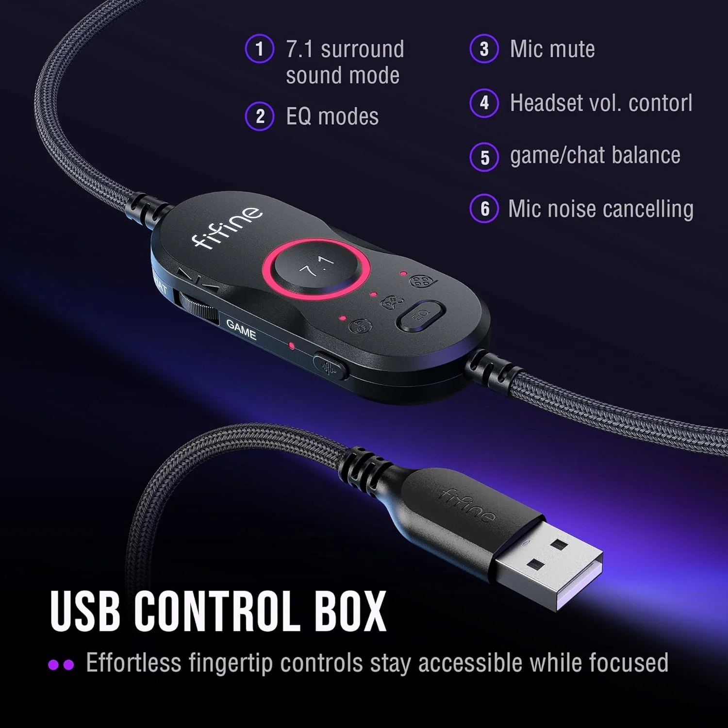 FIFINE AmpliGame H13 USB Headset with RGB - Image 4