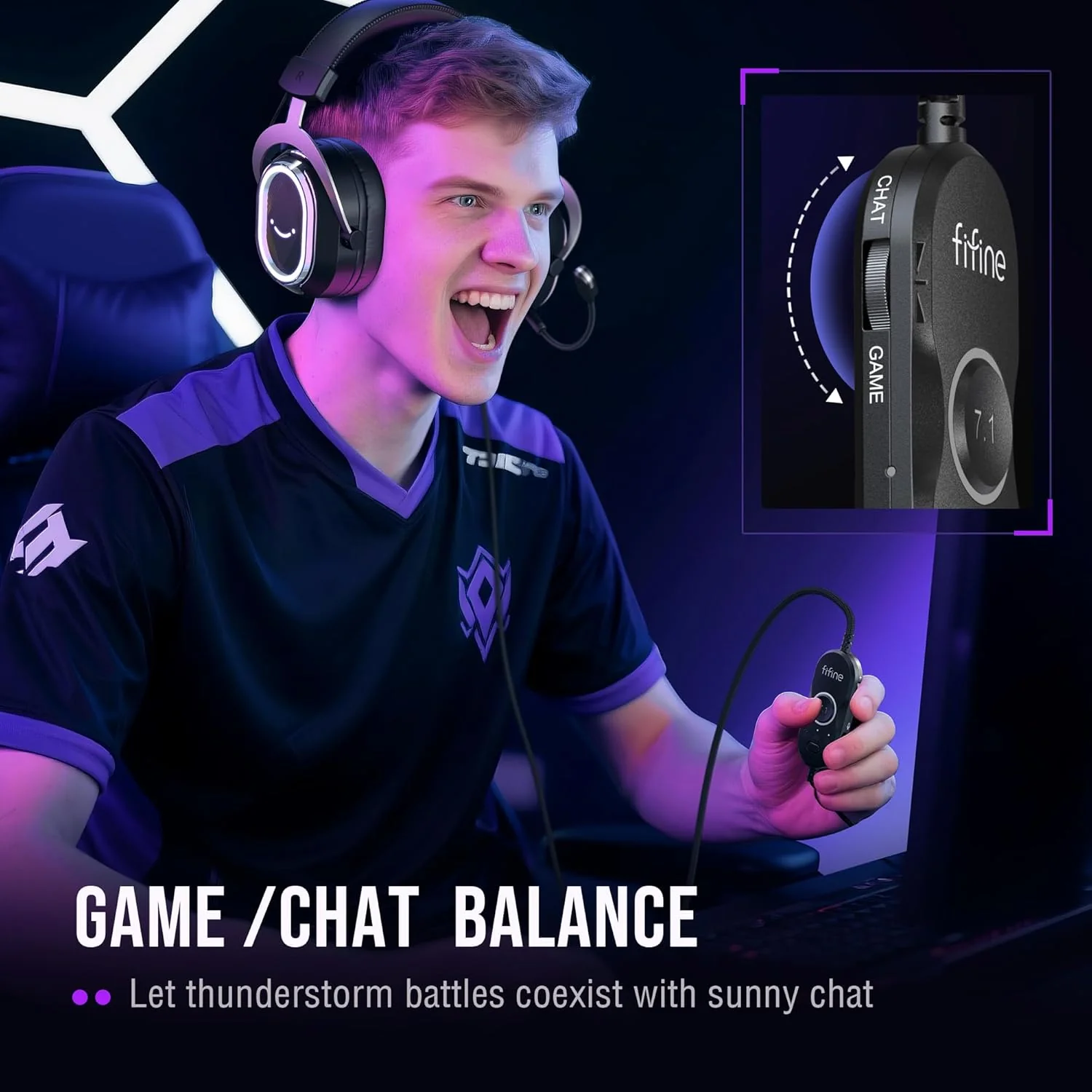 FIFINE AmpliGame H13 USB Headset with RGB - Image 3