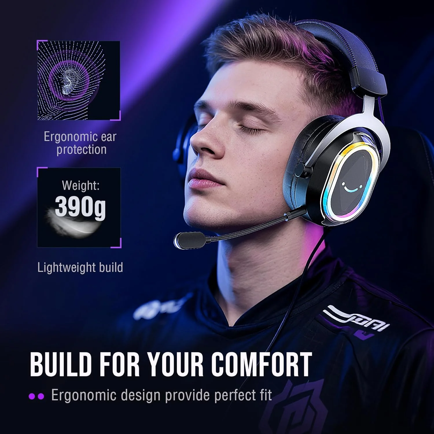 FIFINE AmpliGame H13 USB Headset with RGB - Image 5