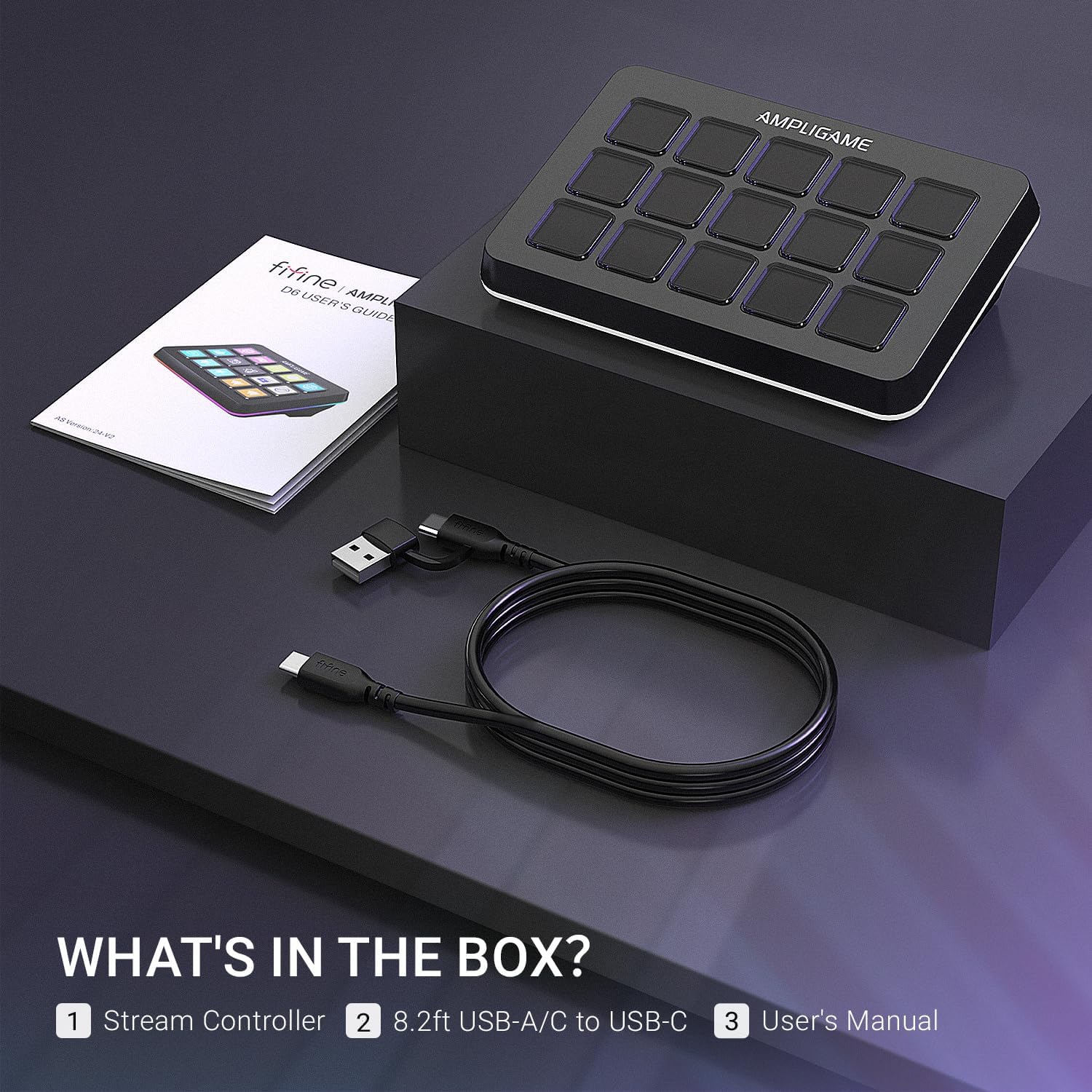 FIFINE AmpliGame D6 Stream Controller Deck with RGB - Image 5