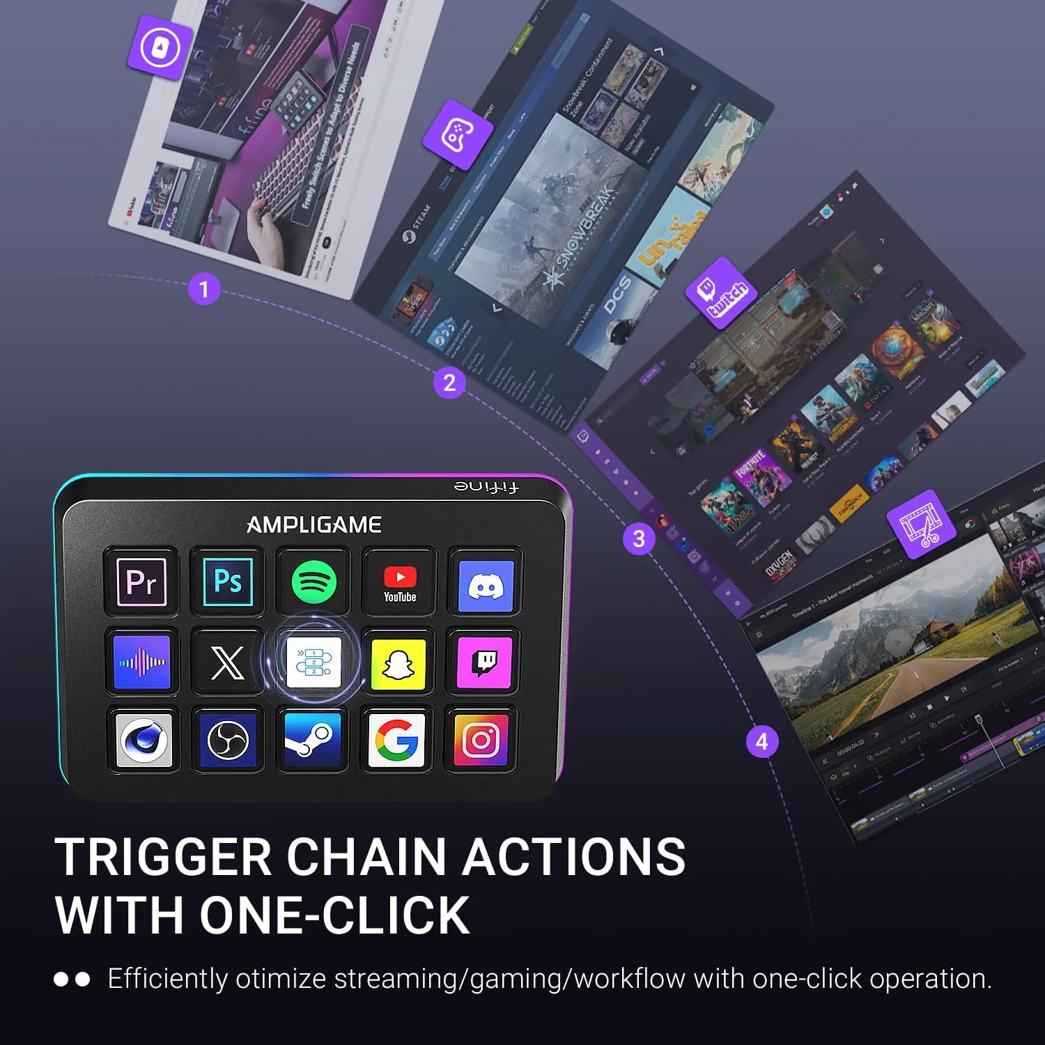 FIFINE AmpliGame D6 Stream Controller Deck with RGB - Image 7