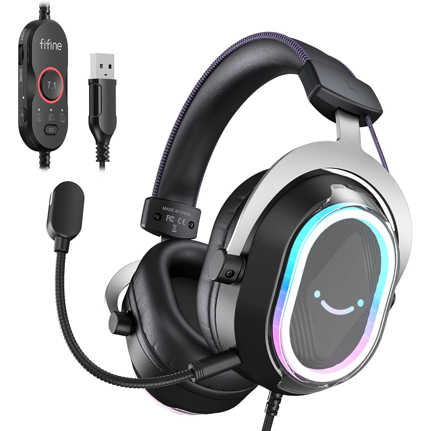 FIFINE AmpliGame H13 USB Headset with RGB - Image 12