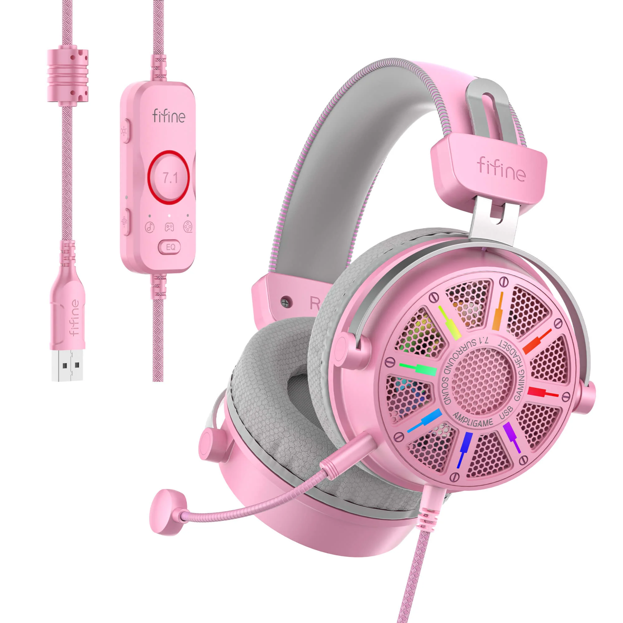 FIFINE AmpliGame H19 Open-Back Gaming Headset with RGB - Image 13