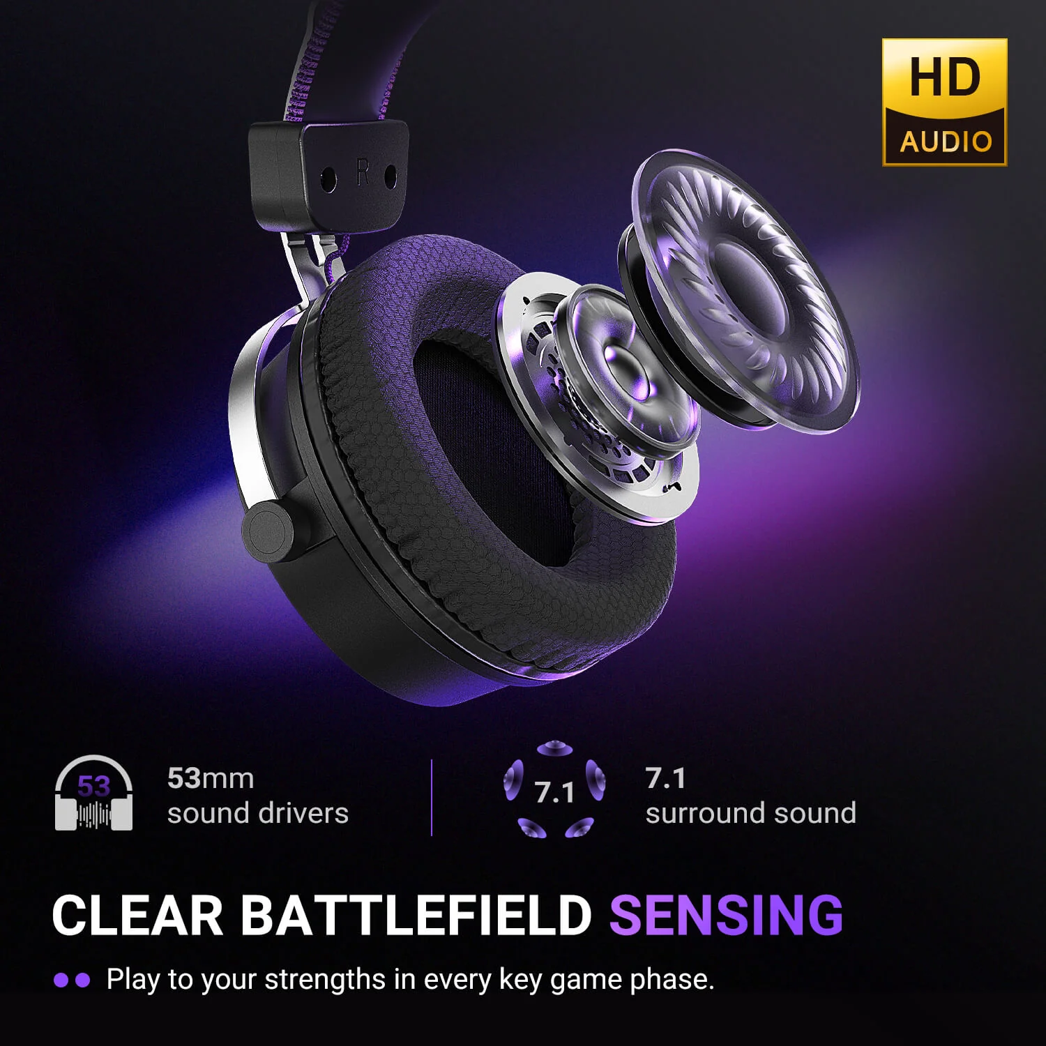 FIFINE AmpliGame H19 Open-Back Gaming Headset with RGB - Image 3