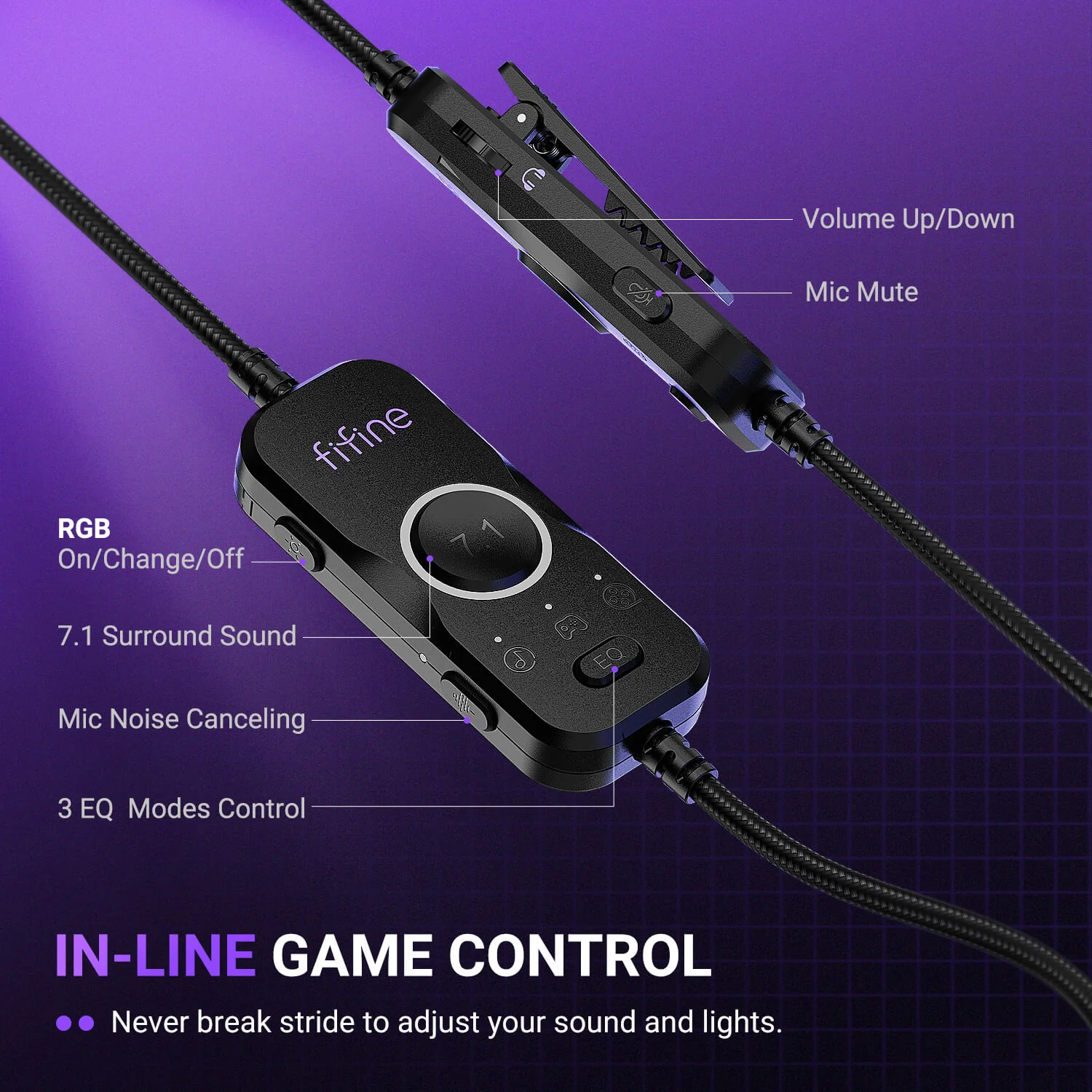 FIFINE AmpliGame H19 Open-Back Gaming Headset with RGB - Image 6