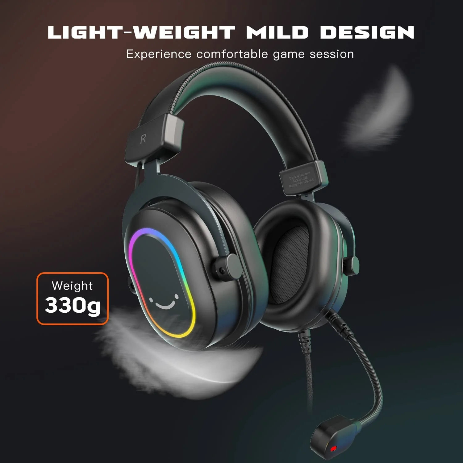 FIFINE AmpliGame H6 USB Gaming Headset with RGB - Image 4