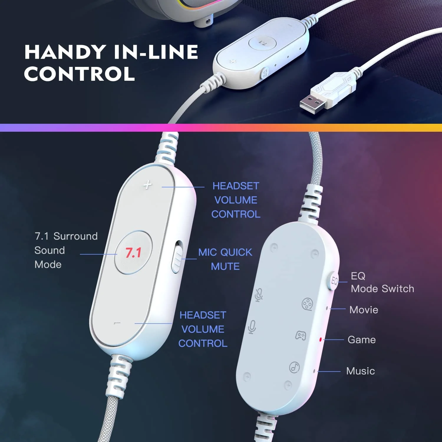 FIFINE AmpliGame H6 USB Gaming Headset with RGB - Image 7