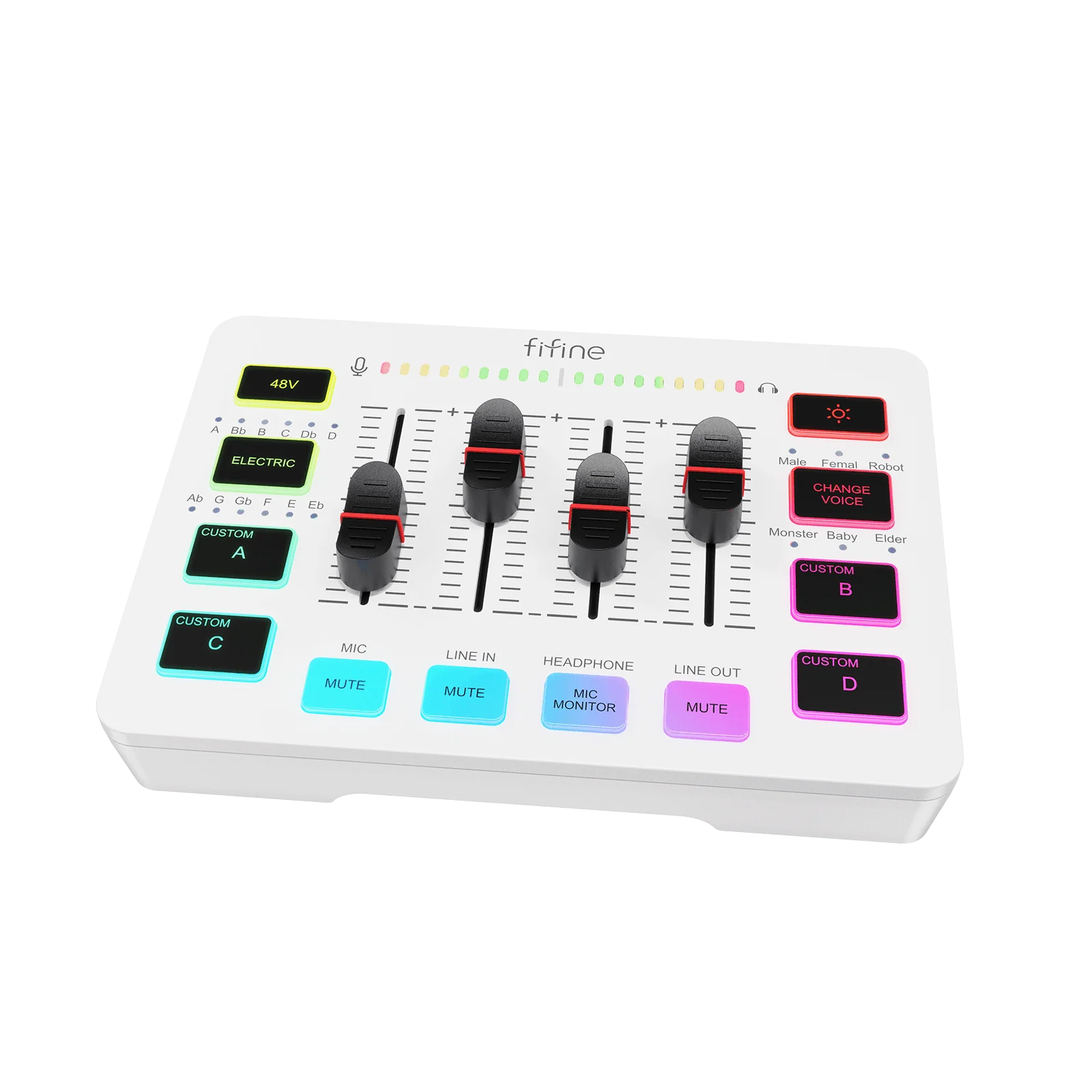 FIFINE AmpliGame SC3 Gaming Audio Mixer with RGB - Image 11