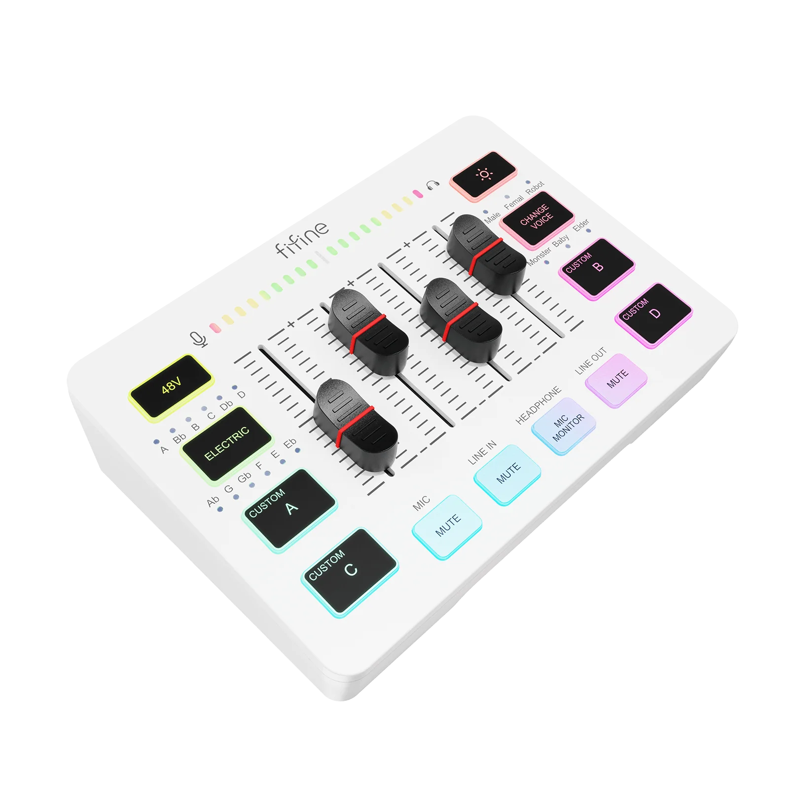 FIFINE AmpliGame SC3 Gaming Audio Mixer with RGB - Image 13