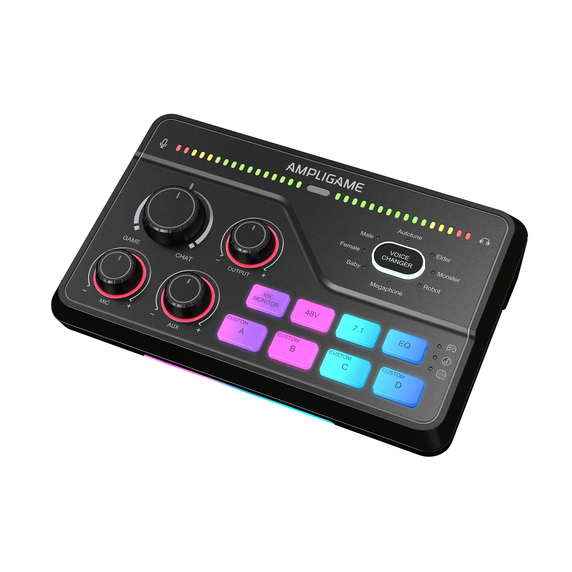FIFINE AmpliGame SC8 Gaming Audio Mixer with RGB - Image 4