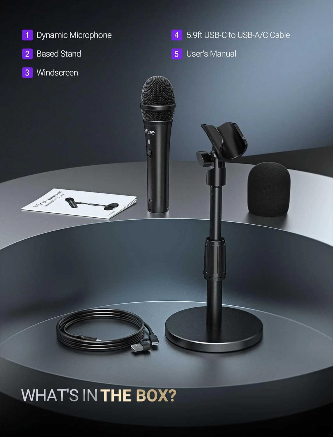 FIFINE AmpliTank Tank2 USB/XLR Dynamic Microphone - Image 3