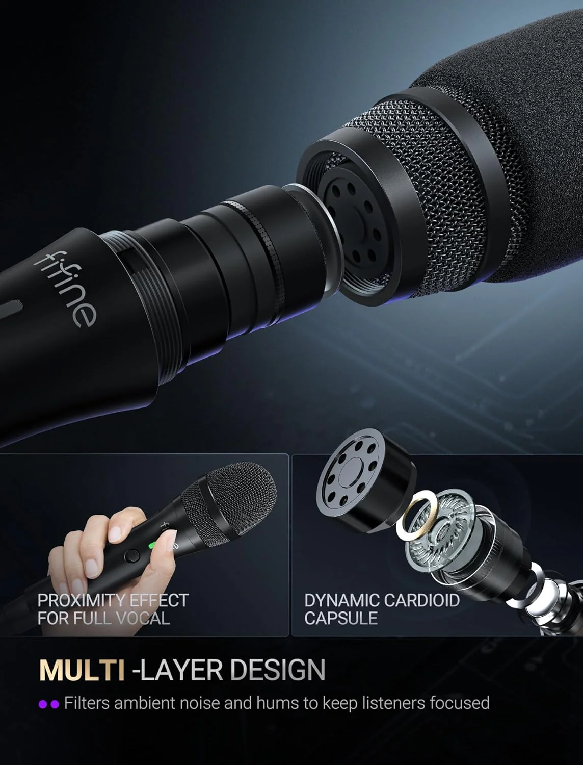 FIFINE AmpliTank Tank2 USB/XLR Dynamic Microphone - Image 6