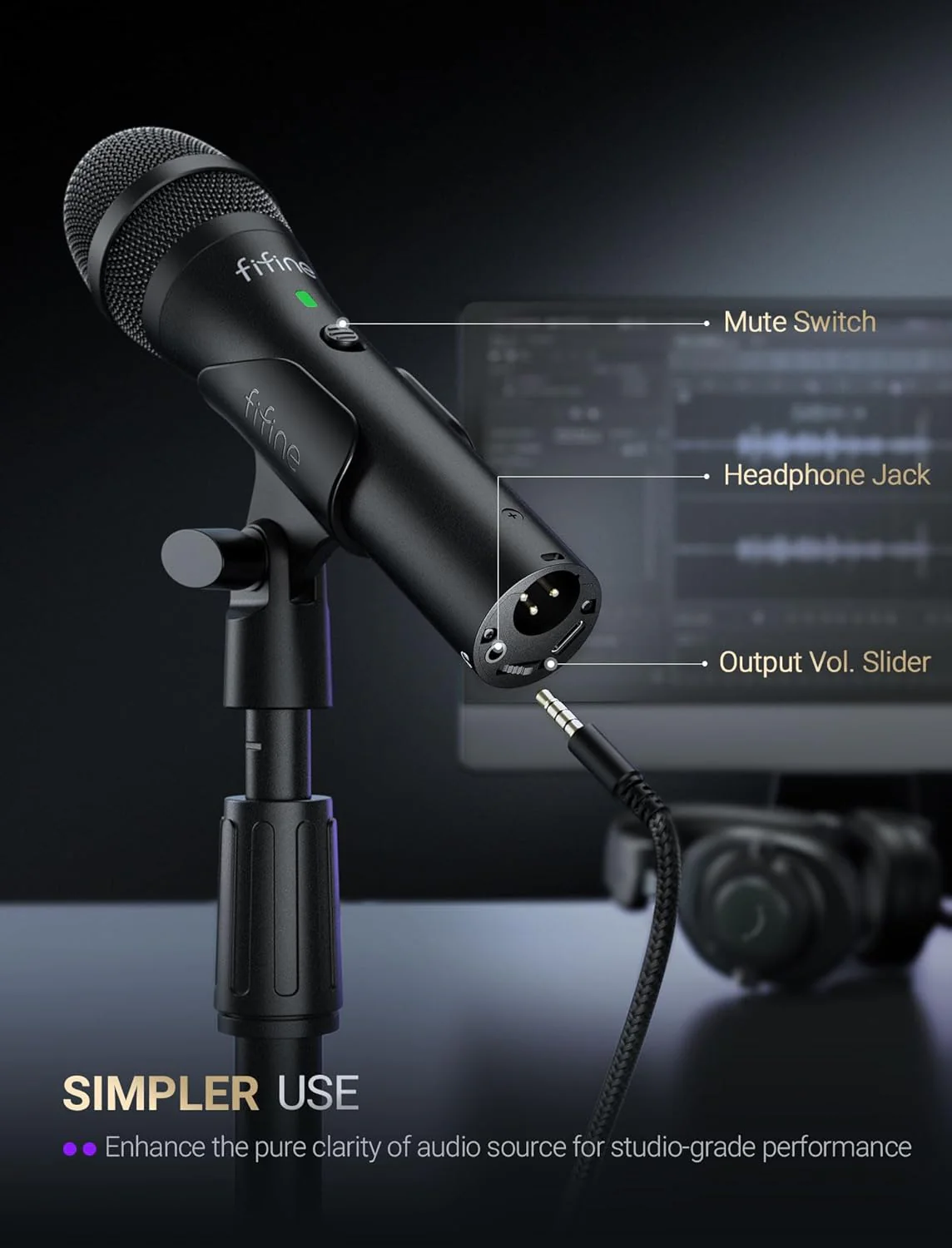 FIFINE AmpliTank Tank2 USB/XLR Dynamic Microphone - Image 7
