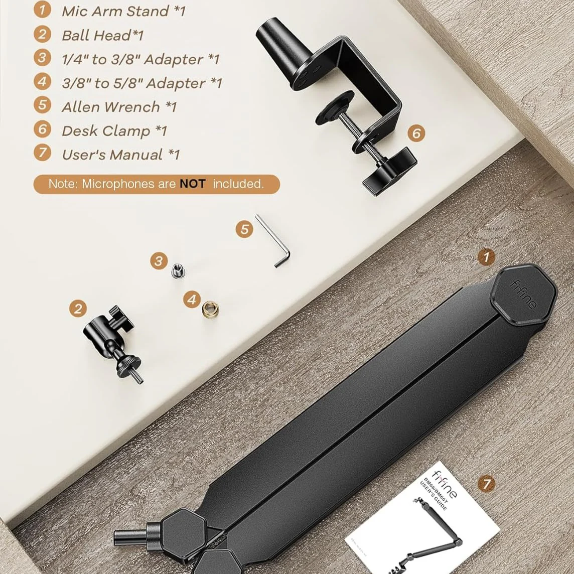 FIFINE BM66 Microphone Boom Arm Stand - Image 3