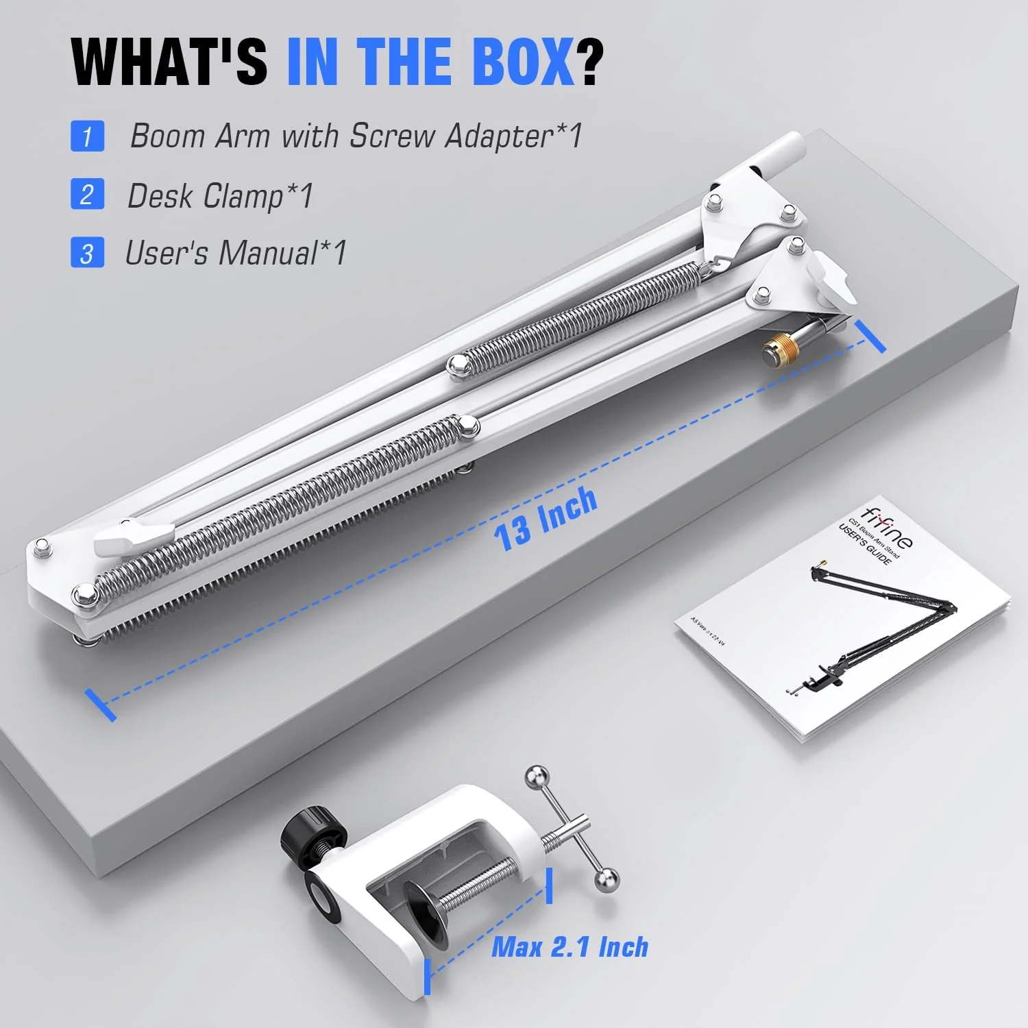 FIFINE CS1 Microphone Boom Arm Stand - Image 6