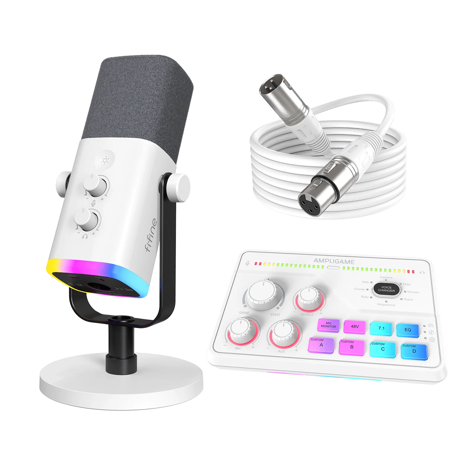 FIFINE Gaming Bundle: AM8 Microphone + SC8 Audio Mixer - Image 10