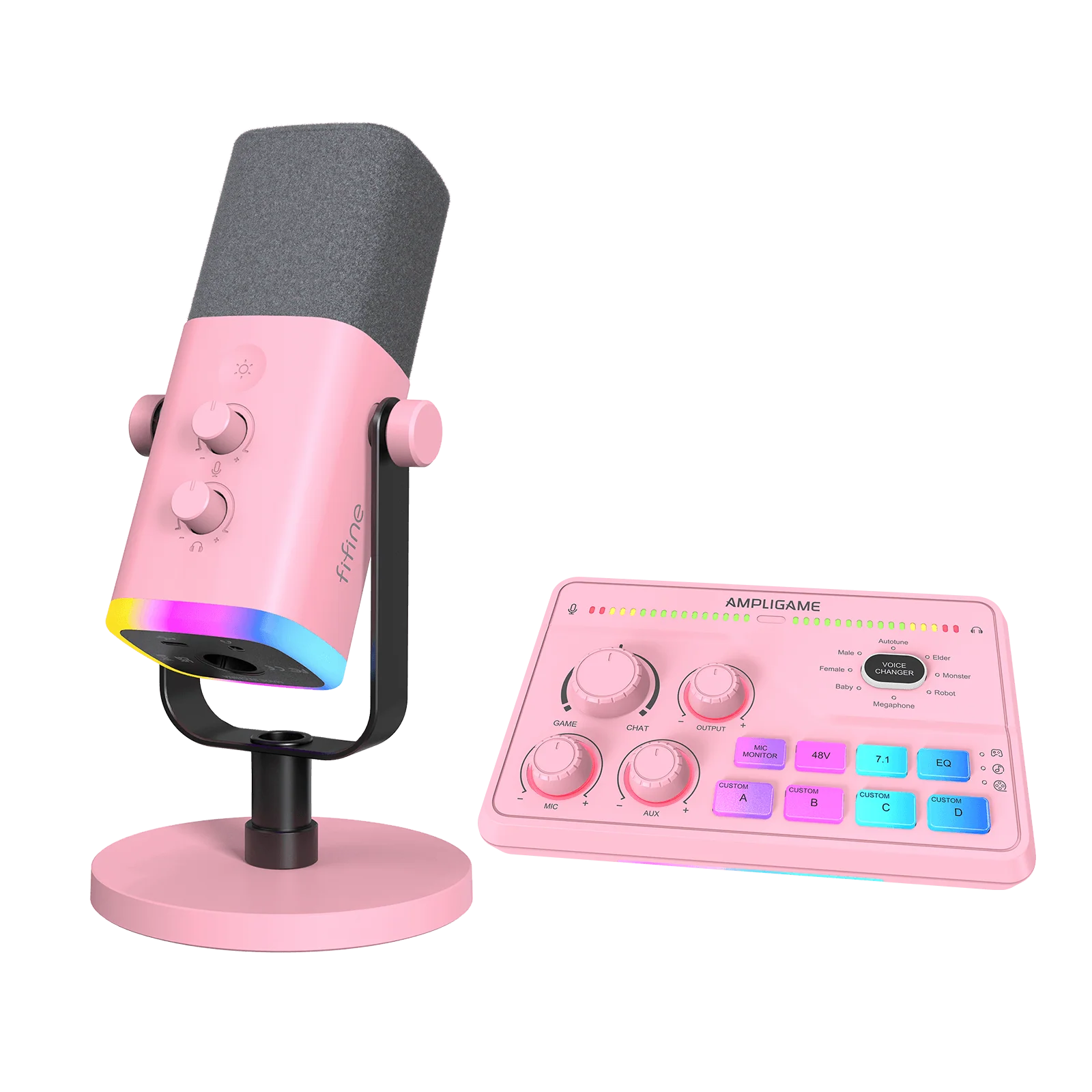 FIFINE Gaming Bundle: AM8 Microphone + SC8 Audio Mixer - Image 11