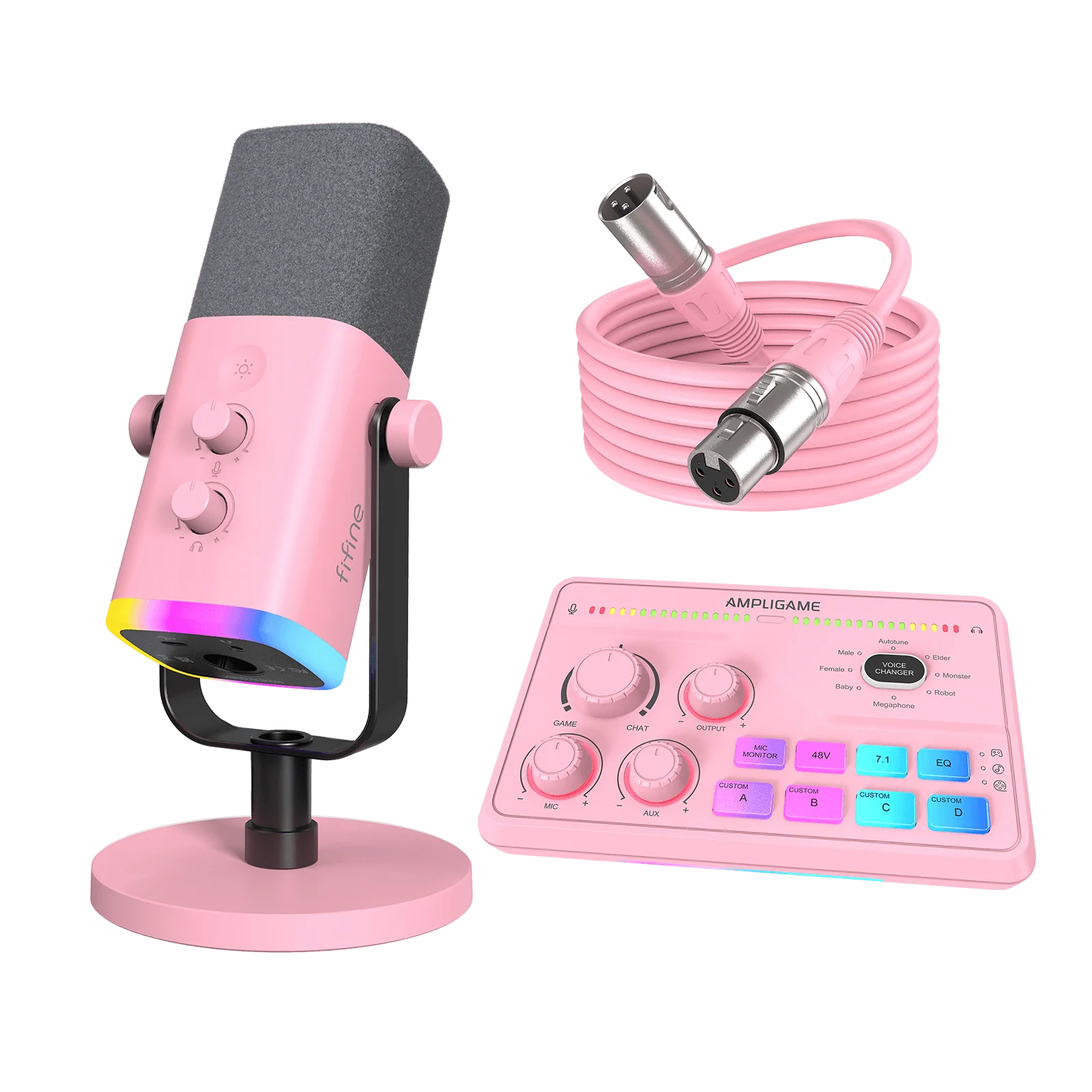 FIFINE Gaming Bundle: AM8 Microphone + SC8 Audio Mixer - Image 12