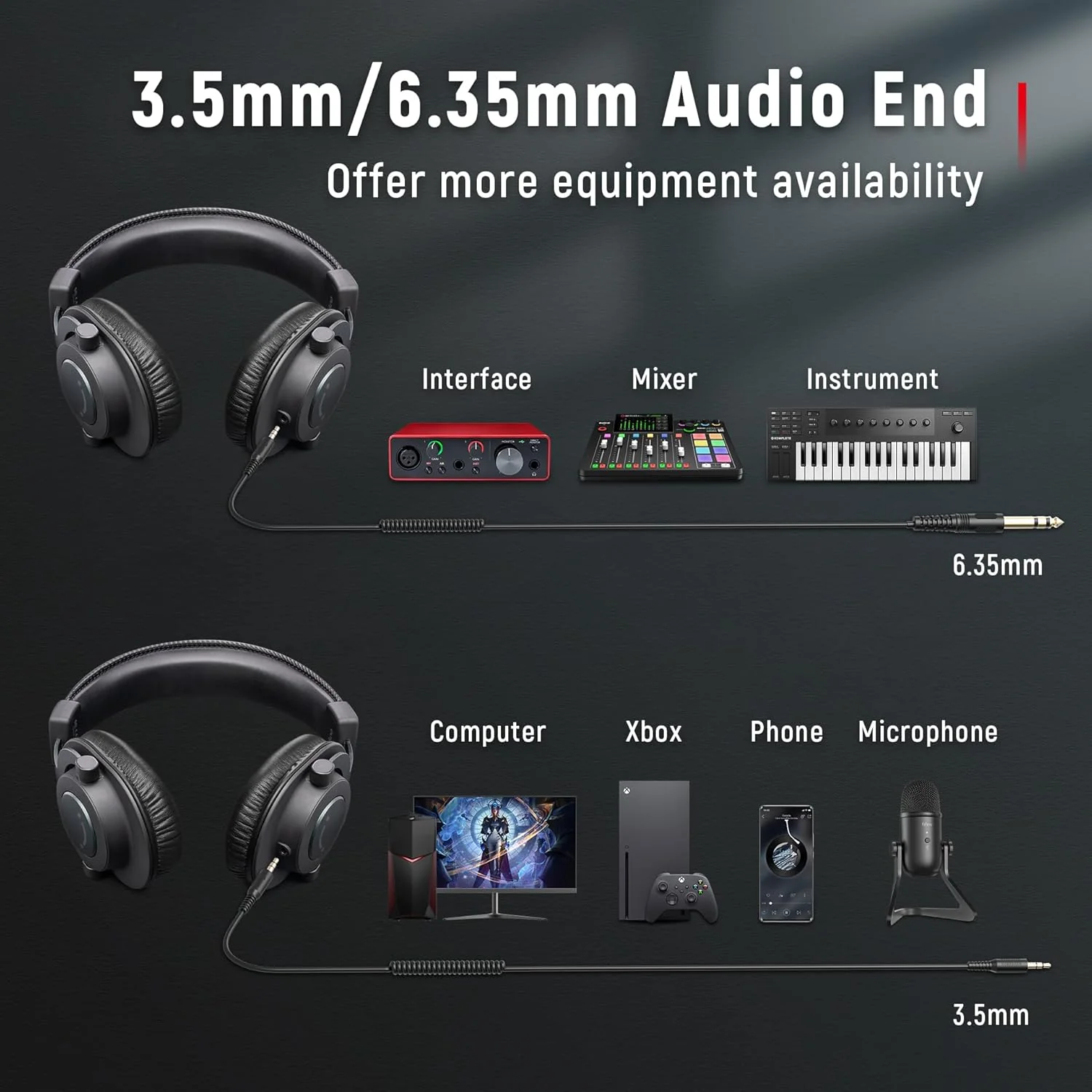 FIFINE H8 3.5mm/6.35mm Studio Headphone - Image 8