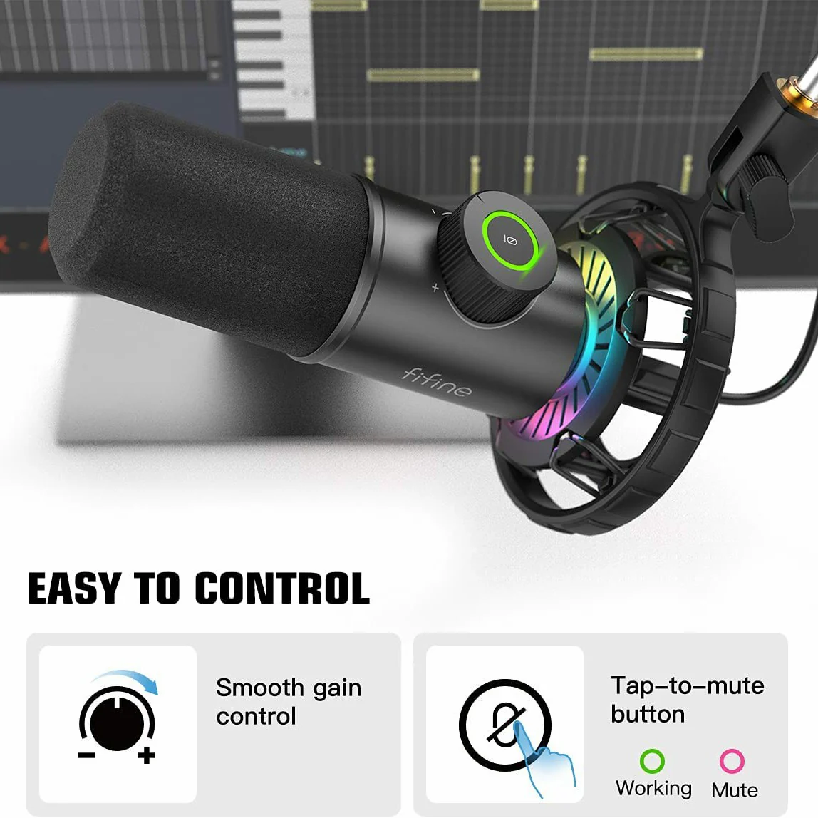 FIFINE K658 USB Dynamic Microphone - Image 6