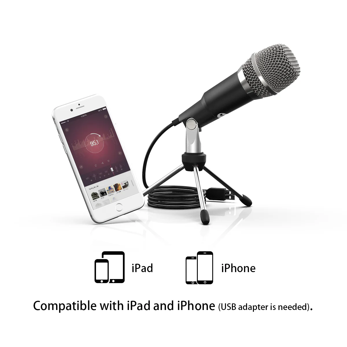 FIFINE K668 USB Condenser Microphone with Tripod Stand - Image 7