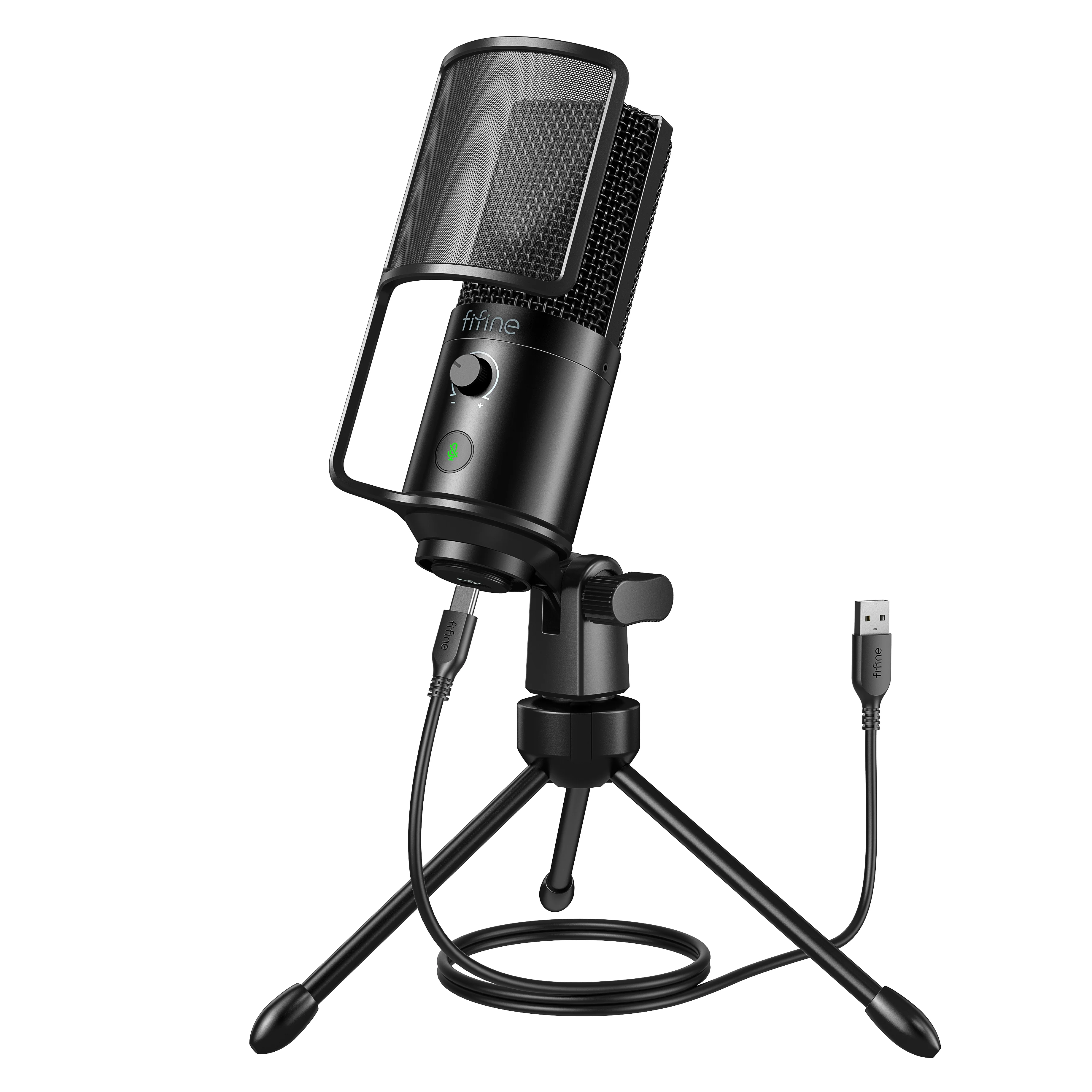 FIFINE K669B USB Condenser Microphone with Tripod Stand - Image 14
