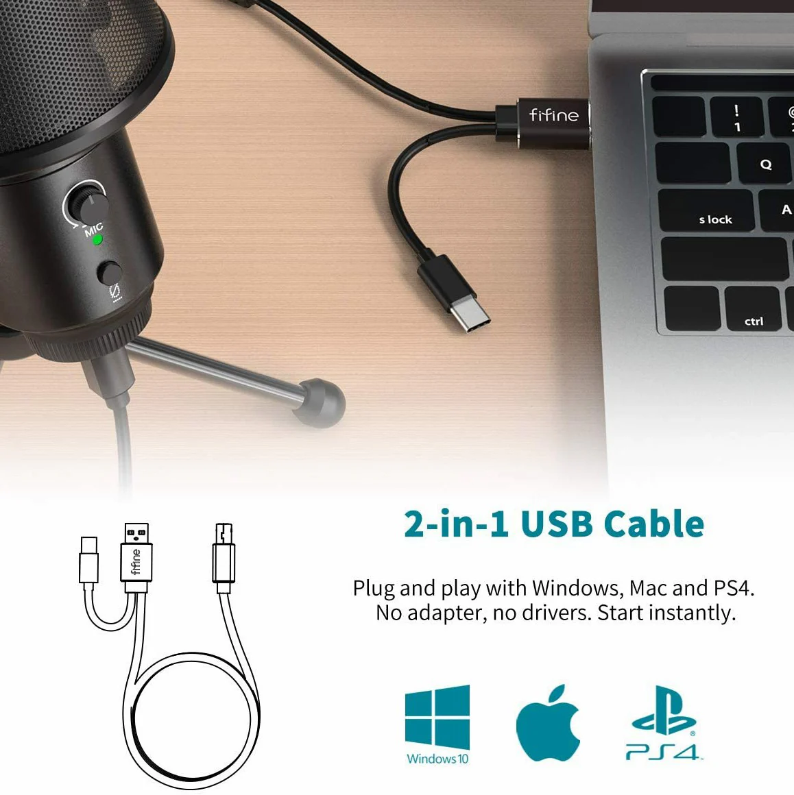 FIFINE K683A USB Condenser Microphone - Image 5