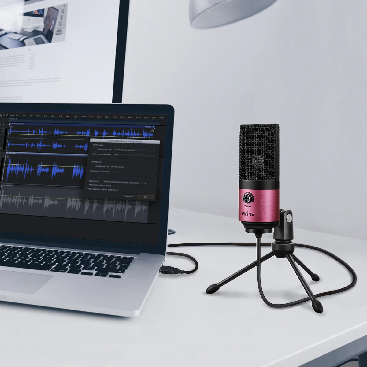 FIFINE K669 USB Condenser Pink Microphone - Image 3
