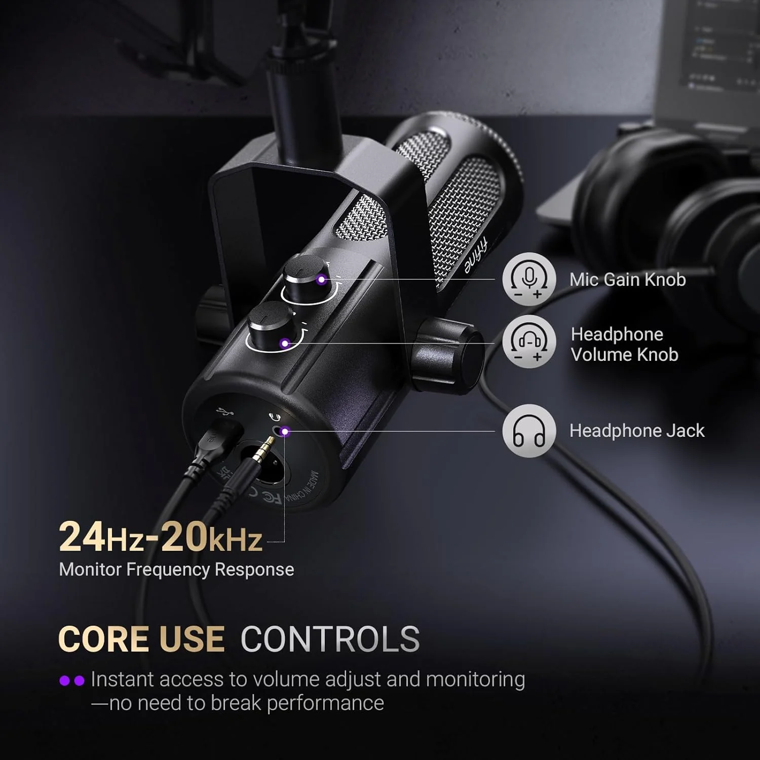 FIFINE AmpliTank Tank6 USB/XLR Dynamic Microphone - Image 6