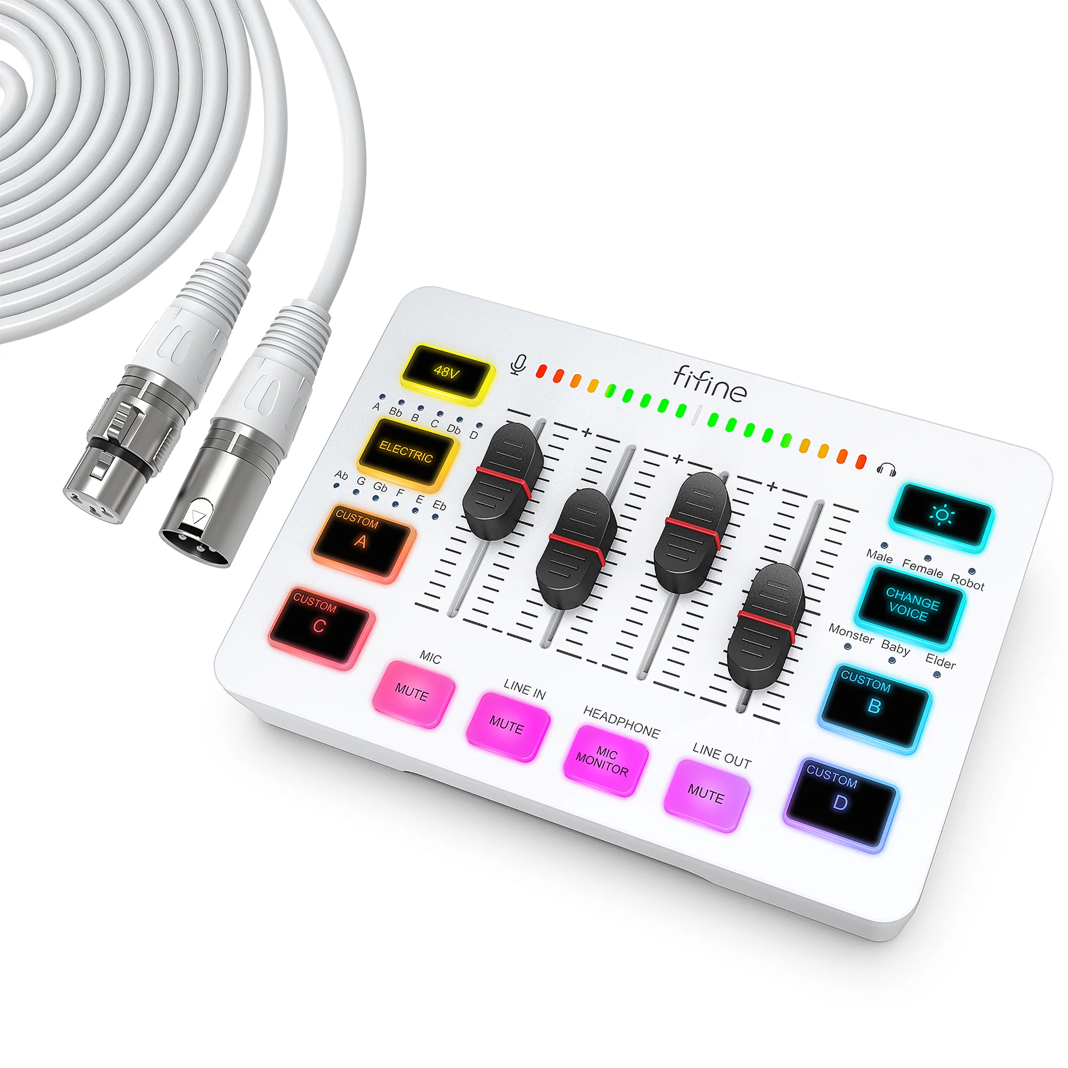 FIFINE AmpliGame SC3 Gaming Audio Mixer with RGB - Image 17
