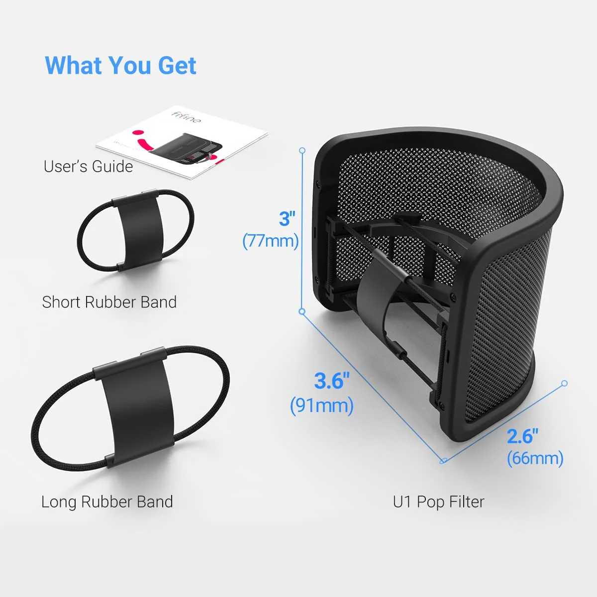 FIFINE U1 U-shaped Pop Filter with Metal Mesh - Image 3