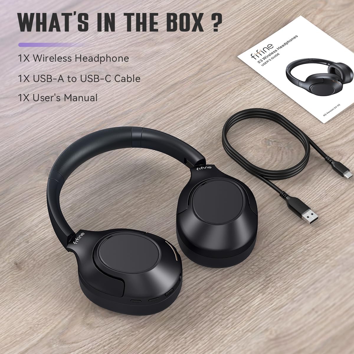 FIFINE X3 Bluetooth Wireless Over-Ear Headphone - Image 10