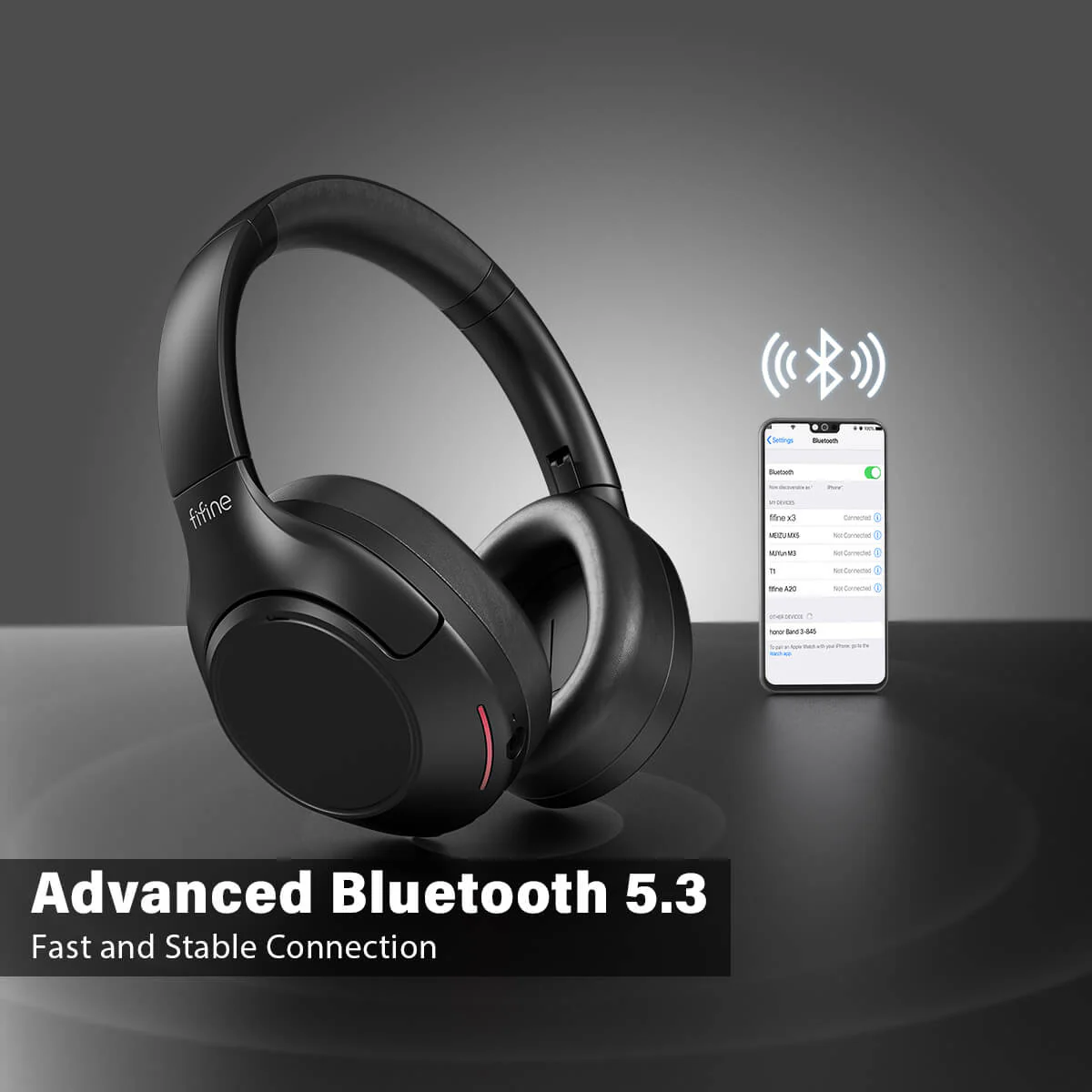 FIFINE X3 Bluetooth Wireless Over-Ear Headphone - Image 9